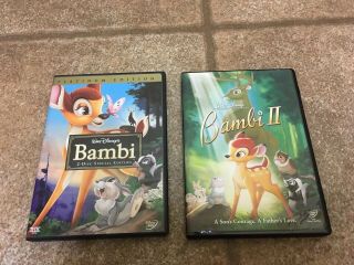 2 Dvds Disney Bambi I & Ii Double Feature Oop Rare