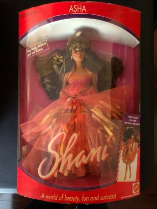 1991 Barbie Mattel Asha Doll From The Marvelous World Of Shani No.  1752 Nrfb