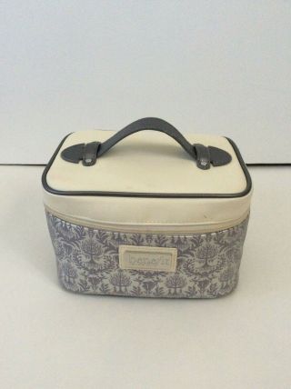 Benefit Rare Beauty Snow White Cosmetic Makeup Bag Trunk Lavender Silver