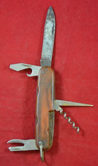 Wehrmacht Ww2 German Soldier Folding Pocket Knife Rare War Relic Eastern Front