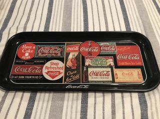 Vintage 1995 Coca Cola Metal Serving Tray Sign Art Collectible Antique