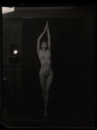 Rare Lithe Art Nude Modern Dancer 1920s Arnold Genthe Camera Negative
