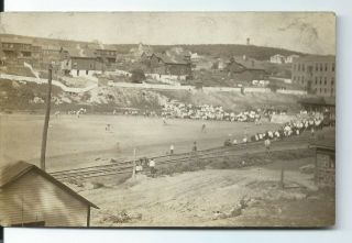 Rare Circa 1904 - 16 Real Photo Postcard - 4th Of July Baseball Game @ Bellaire,  Oh