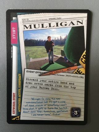 X - Files Ccg - Mulligan - Promo Rare - Pr97 - 0005 - Inq