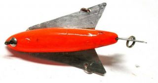 1950s ERNIE NEWMAN BATWING CHEATER JIG/LURE FISH SPEARING DECOY ICE FISHING LURE 3