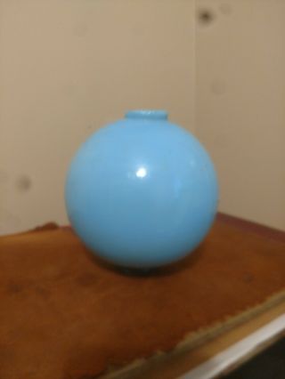 Vintage Lightning Rod Ball / Globe - 4 1/2 " Blue Milk Glass