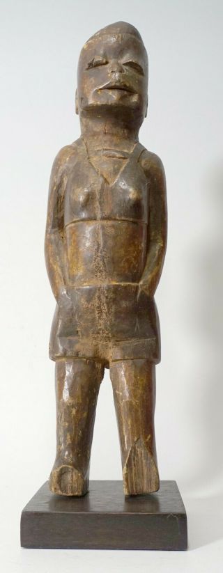 Antique Old African Wood Makonde Tribal Statue Figure Mozambique Tanzania Stand