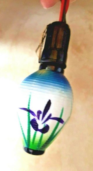 Antique Vintage Glass Figural Bulb Lamp Japanese Lantern - - - 3 " (25)