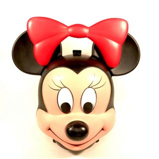 Rare Vintage Walt Disney Aladdin Co.  Minnie Mouse Head Lunchbox No Thermos Vgc