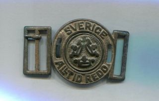 A Very Rare Old Swedish Boy Scout Belt Buckle Three Crowns