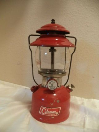 Vintage Coleman Red Lantern Model 200 A 6/66