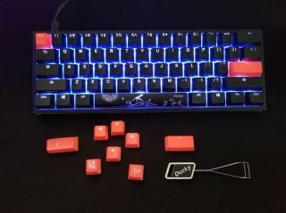 Ducky One 2 Mini Rgb 60 Keyboard,  Cherry Mx Silver Rare Year Of Pig Rubber Caps