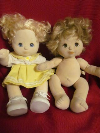 Set Of 2 Vintage My Child Dolls Blonde Hair Blue Eyes