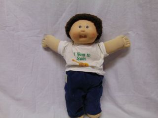 1982 Cabbage Patch Kids Doll " I Went To Spain " T - Shirt On 15 " Tall Usa