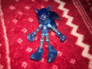 Rare Jazwares 3 " Sonic The Hedgehog Sonic Figure Toy Doll Sega 2010 Clear Blue