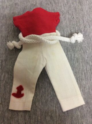 Vintage Vogue Jill Outfit 60341 Sport One Piece Red Jersey White Pants Belt
