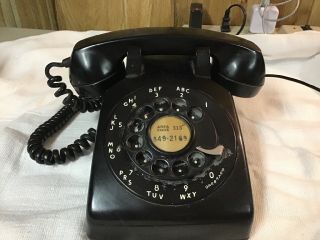 Rare Vintage 1950s Western Electric C/d 500 3 - 53 Black Rotary Desk Phone