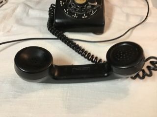 Rare Vintage 1950s WESTERN ELECTRIC C/D 500 3 - 53 BLACK Rotary Desk Phone 3