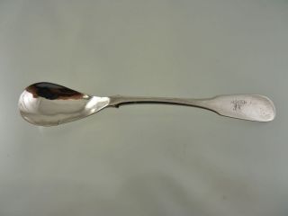 Tipped Mustard Spoon Sterling By Mb Ontario 1870 