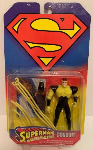 Vintage 1995 Kenner Superman Man Of Steel Conduit Dc Action Figure Rare