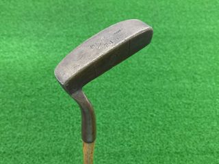Rare Vintage Golf Otey Crisman 21h Putter 35 " Right Handed Wooden Shaft
