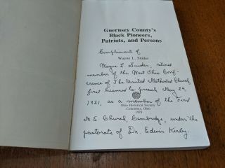 Rare Signed 1979 Guernsey County OH Black Pioneers,  Patriots,  & Persons History 2