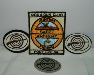 Rare Vintage Fort Lee Rod And Gun Club Patch Fishing Hunt