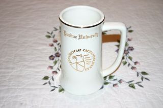 Rare Vintage Purdue University Beer Mug Stein Tankard W.  C.  Bunting Pottery Ohio