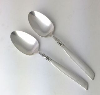 2 South Seas Oneida Community Silverware Flatware Serving Spoons