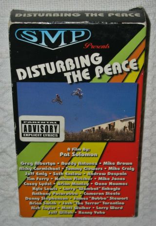 Smp Presents Disturbing The Peace 1996 Vhs Rare Mx Motocross Pat Solomon Sublime