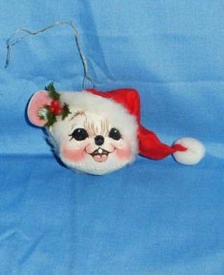 Vintage Annalee Doll 1998 White Mouse Head Santa Christmas Ornament