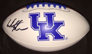 Mark Stoops Autographed Signed Kentucky Logo Football W/coa Rare Uk Head Coach