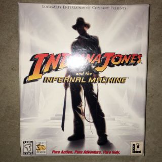 Indiana Jones And The Infernal Machine Pc Game Vintage Vtg 1999 Rare Big Box