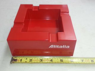 Rare Vintage Alitalia Airlines Red Melamine Ashtray Made In Italy Crippa