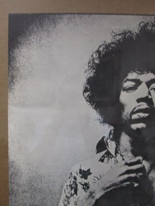 Vintage Black and White Poster Jimi Hendrix Guitar Rock n ' Roll 1960 ' s Inv G1265 3