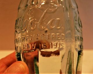 Pat Nov 16 1915 Coca Cola Green Bottle.  6 Oz.  Traverse City.  Mi.  (RARE). 3