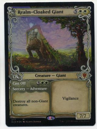 Realm - Cloaked Giant Mtg Magic The Gathering Throne Of Eldraine Rare Foil Card