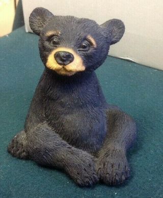 Sitting Bear Cub Alfafa Figurine Second Nature Design 4350 Retired Rare 3 1/4 " H