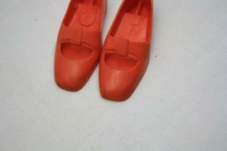 Vintage Chrissy Doll Orange Heeled Shoes CM9982 &3 Soft Plastic 3