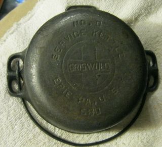 Vintage Rare Mini Griswold Cast Iron Service Kettle No 0 Erie Pa,  Salesman Sample