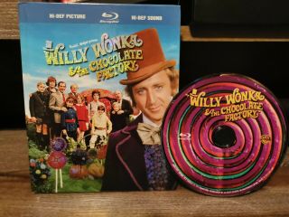 Willy Wonka And The Chocolate Factory (blu - Ray,  2009) Book Packaging Rare