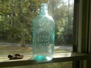Powhatan Spring Water Rare 1/2 Gallon Hand Blown Virginia Mineral Water Bottle