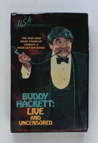 Buddy Hackett: Live And Uncensored Big Box (stand Up Comedy) Rare 1983 Vhs