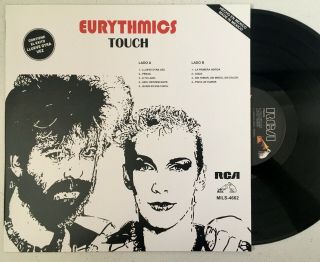 Eurythmics Rare Mexico Promo Vinyl Lp Unique Artwork Touch Annie Lennox