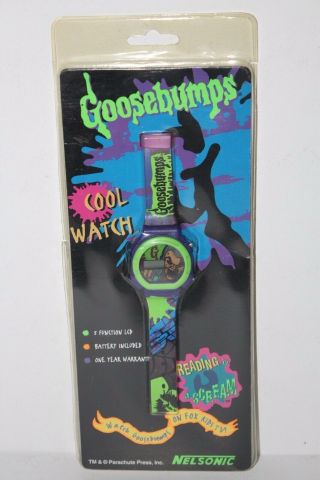Rare Vintage 90 ' s GOOSEBUMPS Slappy The Dummy Wrist WATCH TV Show Monster 3