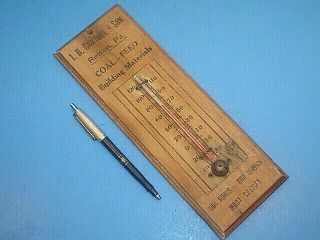 VTG / ANTIQUE EARLY 1900 ' s I.  B.  GRAYBILL & SON COAL FEED REFTON PA THERMOMETER 2