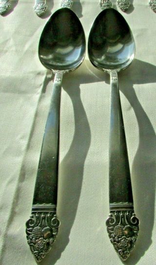 KING CEDRIC Silverplate Rogers Set of 3 Oval Soup Spoons 2