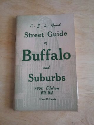 Vintage Buffalo,  York Street Guide,  Map - 1950 - Buffalo,  Ny