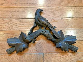 Large Antique Early German Black Forest Cuckoo Clock Crest Topper