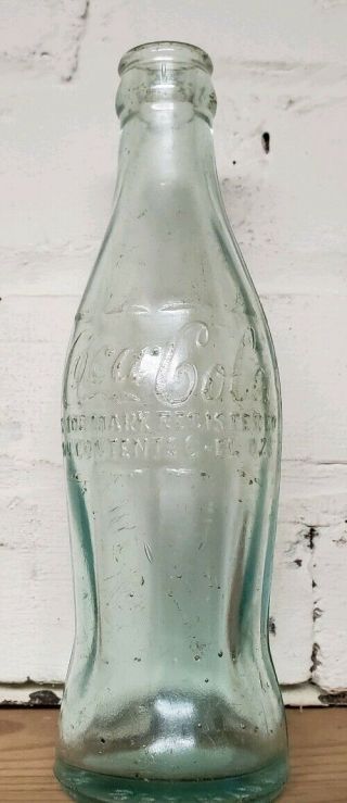 Rare Applied Top Pat.  Nov.  16,  1915 Blue Coca Cola Bottle From Spartanburg S.  C. 2